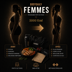 Programme perte de poids femme 2000 kcal | Bodydaily