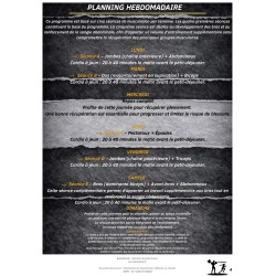 Planning hebdomadaire du programme Homme Brûle graisse 5 séances Bodydaily