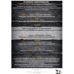 Planning hebdomadaire du programme Femme Brûle graisse 5 séances Bodydaily