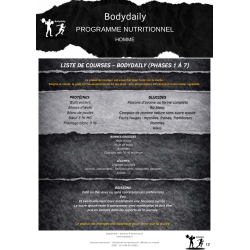 Programme prise de masse homme 2300 kcal | Bodydaily