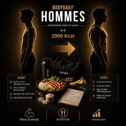 Programme prise de masse homme 2900 kcal | Bodydaily